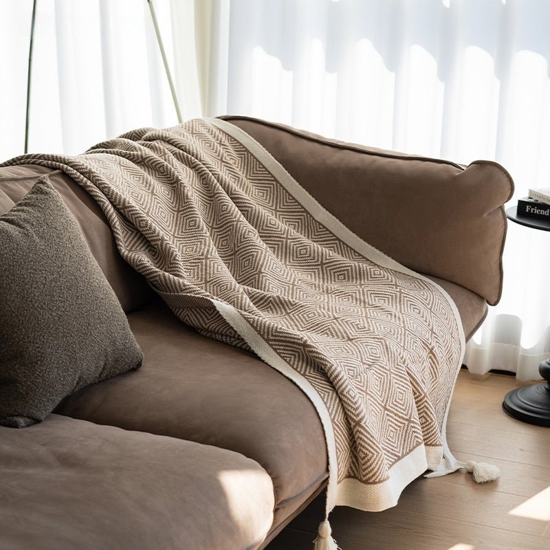Woven Throw Blanket – Minimalist Acrylic Blanket for Cozy Living - Stella Frank