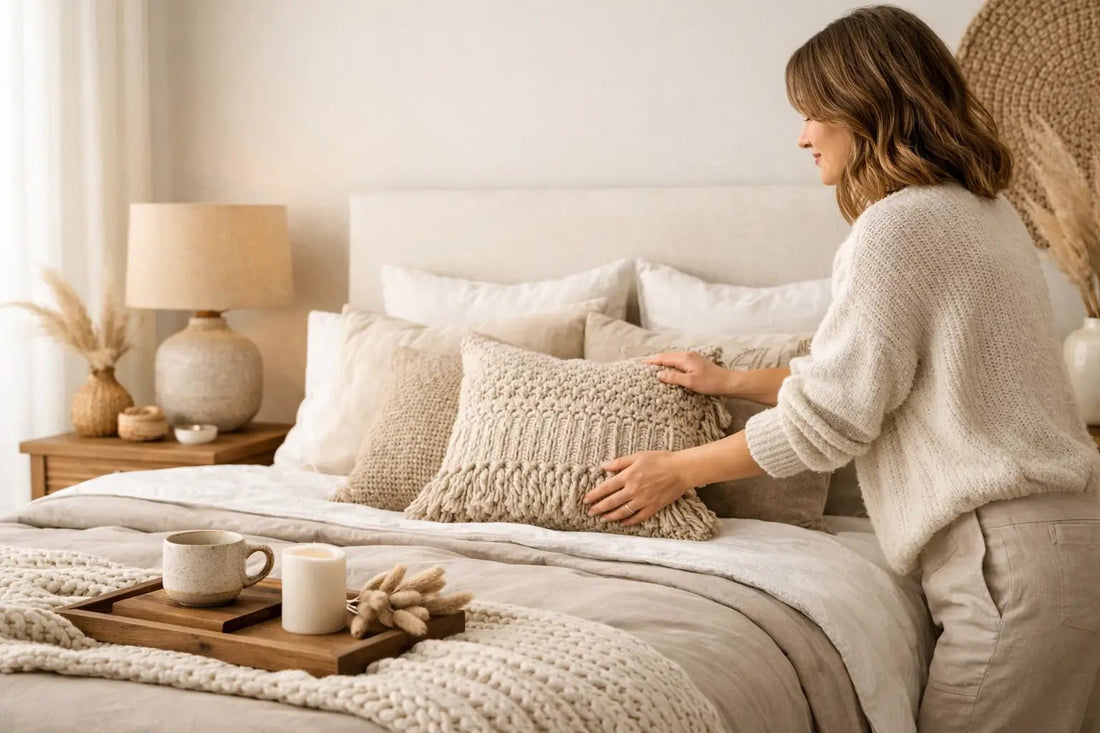 Warm Neutral Bedroom Accents That Work - Stella Frank