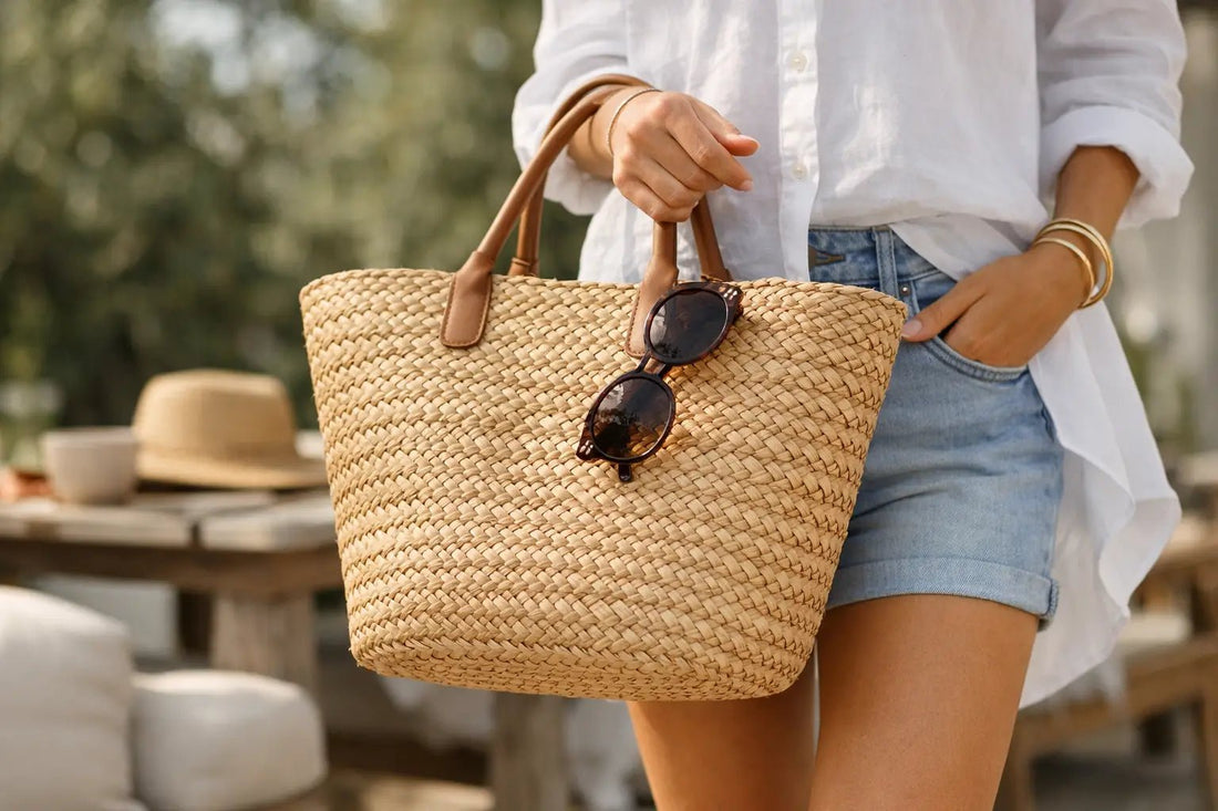 Woven Straw Tote for Easy Everyday Style - Stella Frank