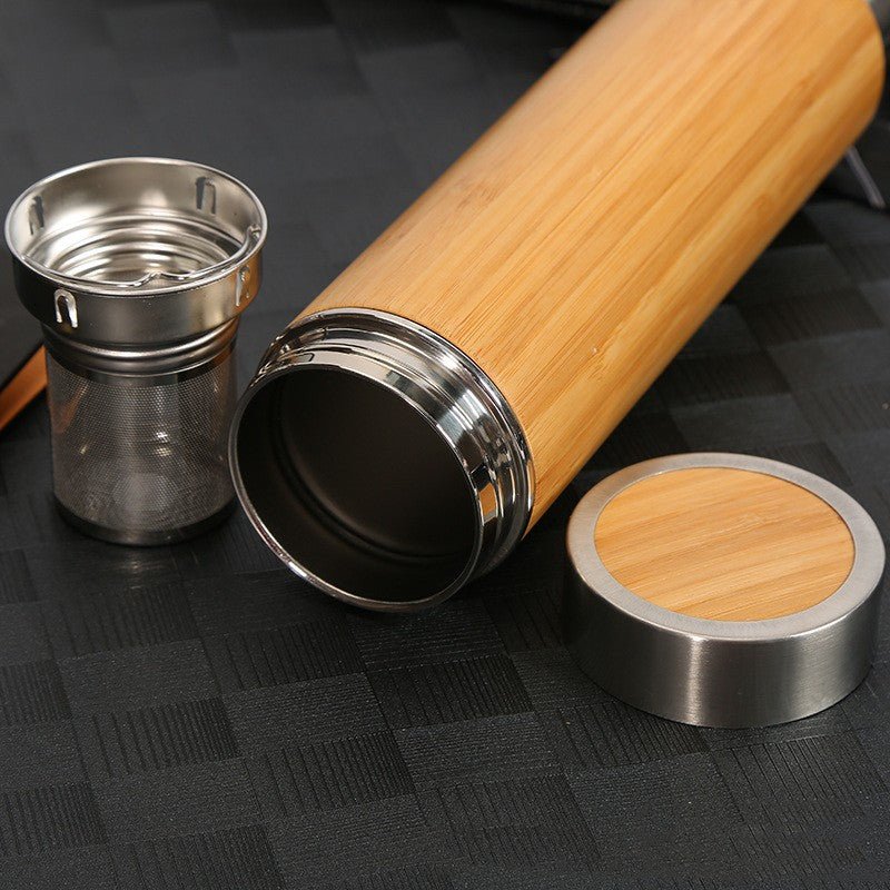 Bamboo Stainless Steel Insulated Bamboo Water Bottle - Stella Frank
