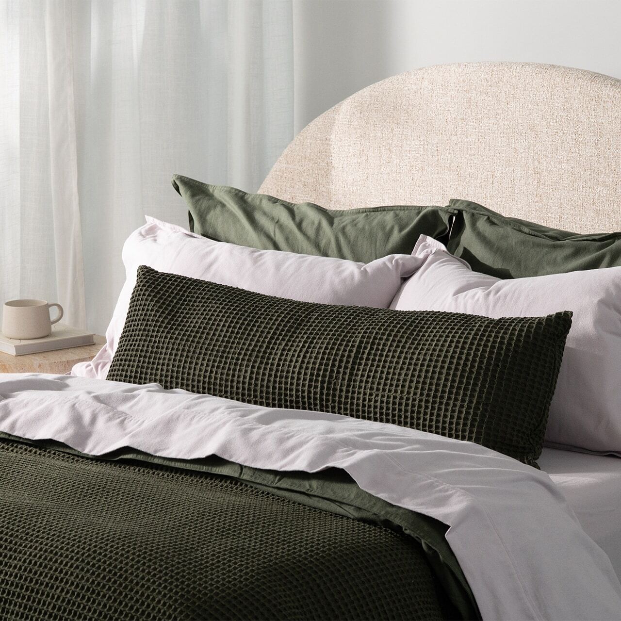 Luxury Cotton Waffle Blanket by Canningvale – Soft Neutral Bedroom Styling - Stella Frank