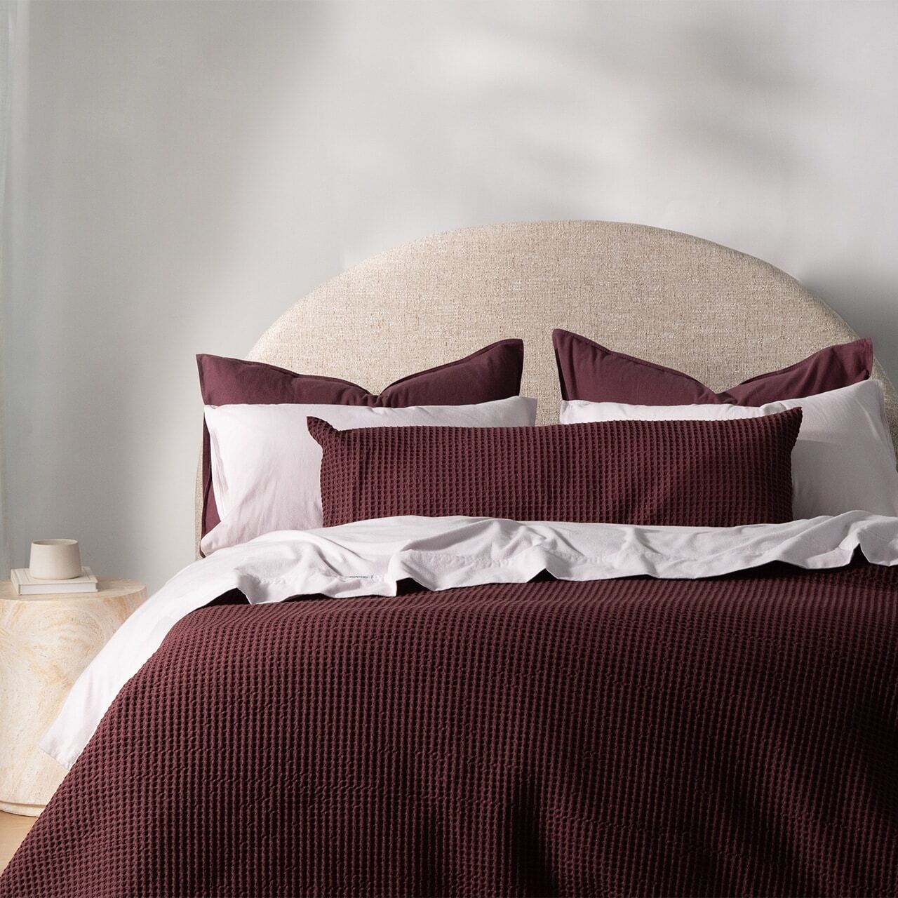 Luxury Cotton Waffle Blanket by Canningvale – Soft Neutral Bedroom Styling - Stella Frank