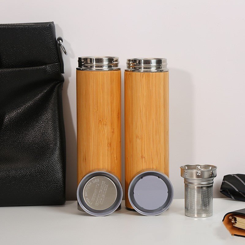 Bamboo Stainless Steel Insulated Bamboo Water Bottle - Stella Frank