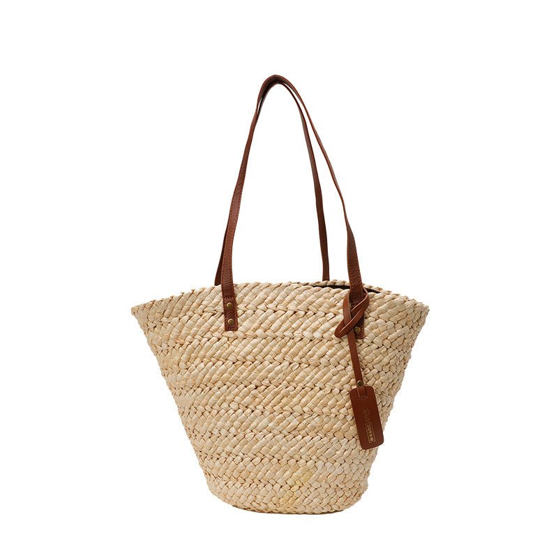 Woven Straw Tote – Large Capacity Summer Market Bag - Stella Frank