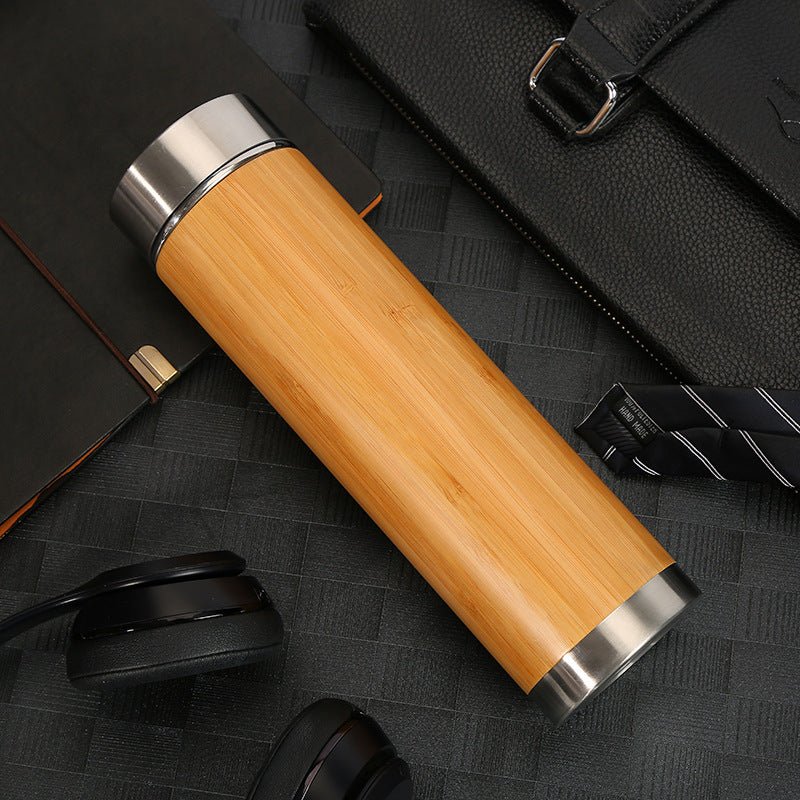 Bamboo Stainless Steel Insulated Bamboo Water Bottle - Stella Frank
